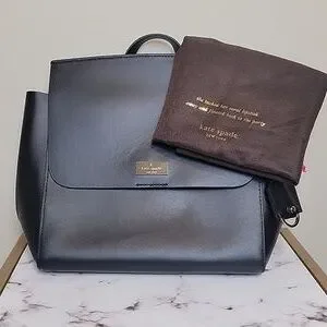 Kate Spade Mini Backpack- Black with Pink interior accents Kate Spade New York Briar Lane Quilted Mini Convertible  main image 4